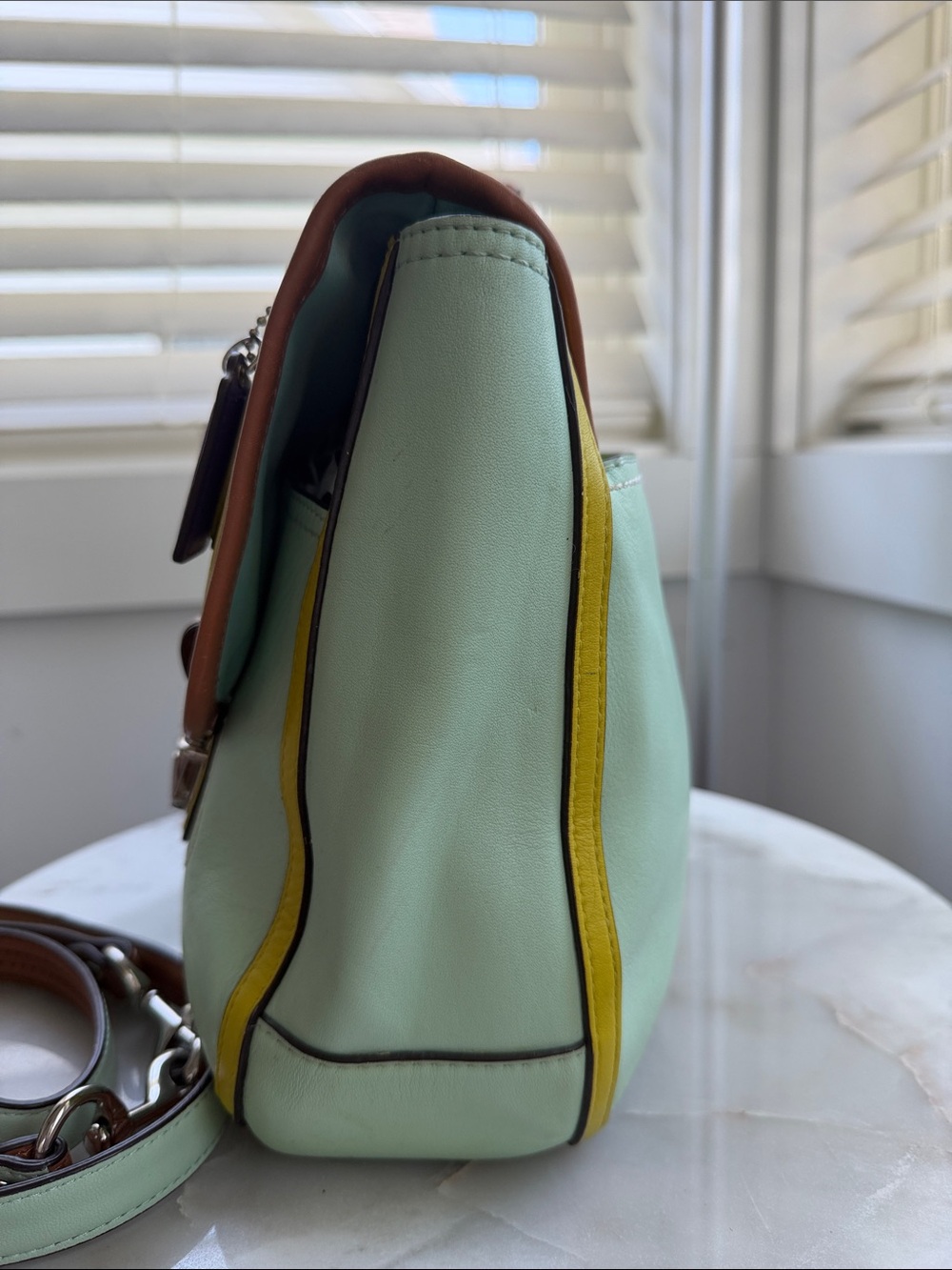 Coach Poppy Y2K Leather Colorblock Dylan Flap Satchel [limited edition] - Picture 4 of 14